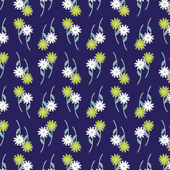 Floral bouquet pattern with small flowers and leaves