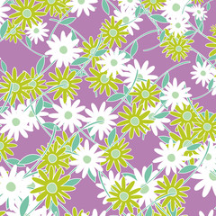 Floral bouquet pattern with small flowers and leaves