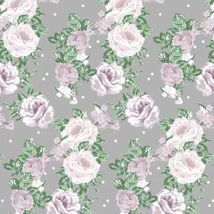 Behang Floral bouquet pattern with small flowers and leaves © Erkan-design