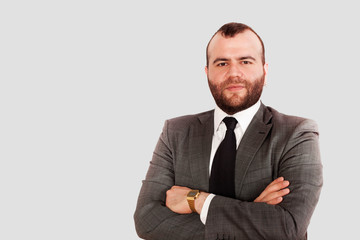 young businessman portrait looking camera