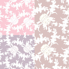 Floral bouquet pattern with small flowers and leaves