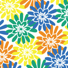 Floral bouquet pattern with small flowers and leaves