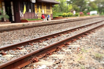 Train station and railway