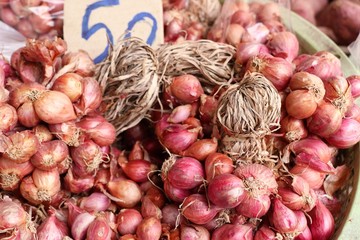 Shallots at the market