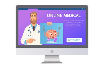 Fototapeta na wymiar Online medicine concept