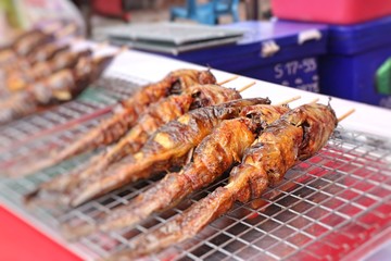 grilled fish at street food