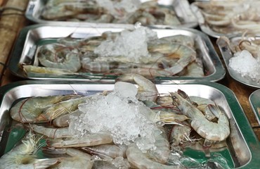 fresh shrimp at street food
