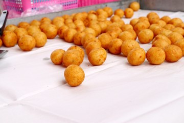 fried sweet potato at street food