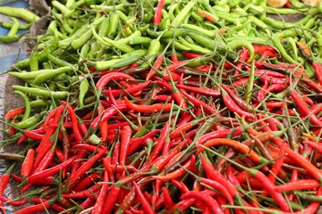 Fresh chilli at market
