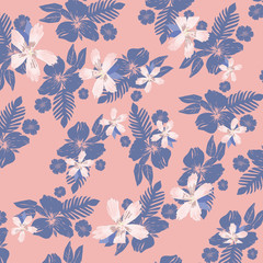 Fashionable pattern in small flowers. Floral background for textiles.