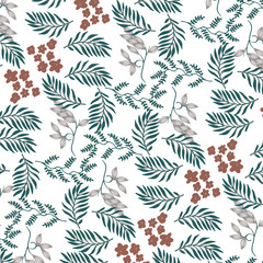 Fashionable pattern in small flowers. Floral background for textiles.