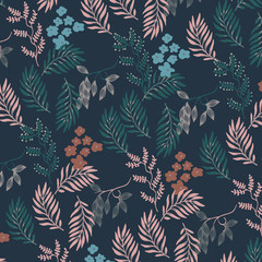 Fashionable pattern in small flowers. Floral background for textiles.