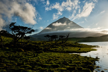 Lagoa do Capitão, Captain's Lagoon, in Pico Island, Azores