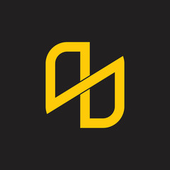 abstract infinity line geometric logo vector