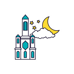 mosque castle at night ramadan kareem