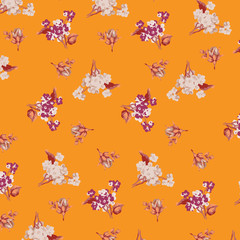 Fashionable pattern in small flowers. Floral background for textiles.