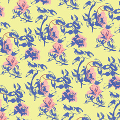 Fashionable pattern in small flowers. Floral background for textiles.