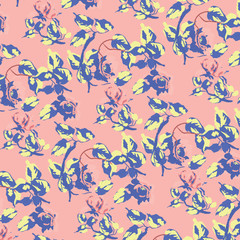 Fashionable pattern in small flowers. Floral background for textiles.
