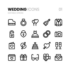 Wedding Line Icons 01