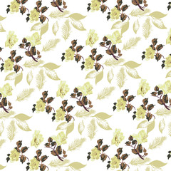 Fashionable pattern in small flowers. Floral background for textiles.