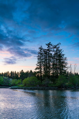 Pink And Blue Skies Along Puget Sound