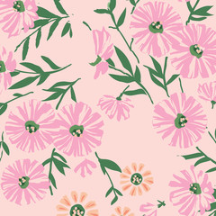 Fashionable pattern in small flowers. Floral background for textiles.