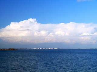 Obraz premium Coast of City Port of Santa Maria in Cadiz, Andalusia. Spain. Europe