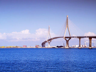 Puente de la Constitucion, called La Pepa, in the bay of Cadiz, Andalusia. Spain. Europe	