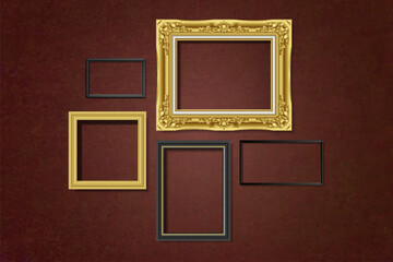 Fototapeta premium Set of gallery frames