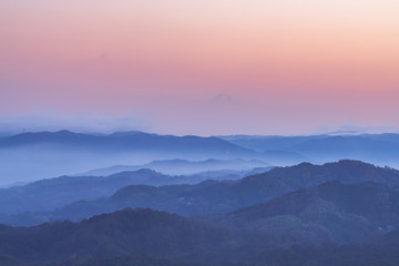 朝を待つ若草山からの風景 -奈良-