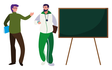 teachers classic and sports with chalkboard