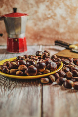 chestnuts on table