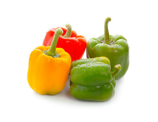 Sweet bell pepper isolated on white background cutout