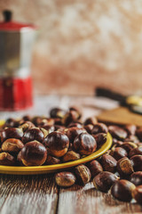 chestnuts on table
