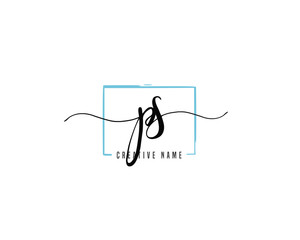 P S PS initial logo handwriting  template vector