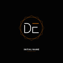D E DE Initial logo letter with minimalist concept. Vector with scandinavian style logo.