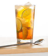 glass of water with lemon