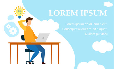 Technical Support Flat Vector Web Banner Template