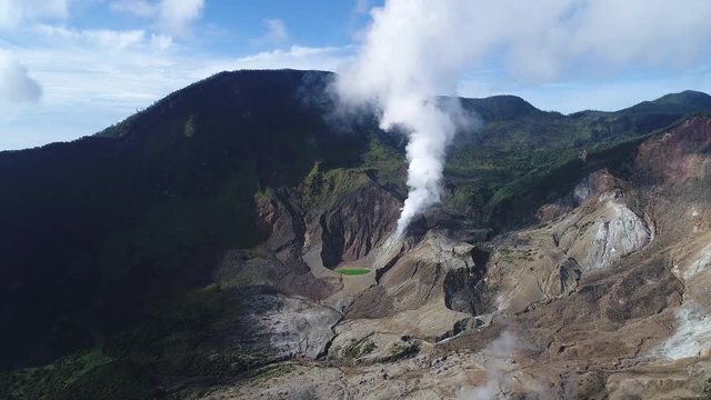 wonderful landscape at papandayan mountain