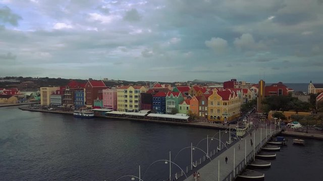 Time-lapse displaying the UNISCO Heritage "Handel Kade" of the Island of Curacao