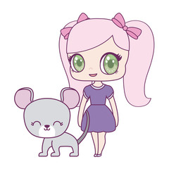 cute little doll with mouse animal