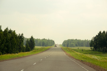 Naklejka premium Road to the village