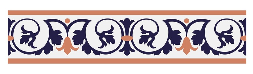 vintage tiles patterns antique seamless design in Vector illustration