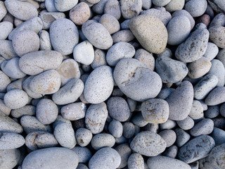 Rock pebbles on the beach, Coromandel, New Zealand