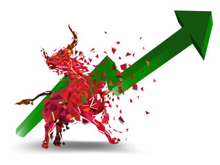 RED BULL low polygon Geometric vector