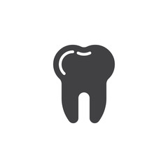 Dental tooth vector icon. filled flat sign for mobile concept and web design. Healthy human tooth glyph icon. Dentistry, stomatology and dental care symbol, logo illustration. Pixel perfect vector 