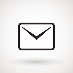 Email icon. Envelope Mail services. Contacts message send letter isolated flat.
