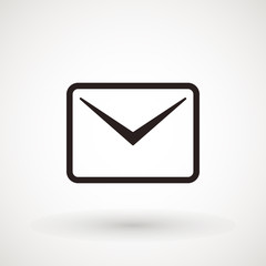 Email icon. Envelope Mail services. Contacts message send letter isolated flat.