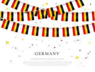 Garland of German flags. Independence Day of Germany.