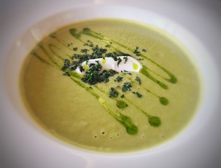 pürierte Erbsensuppe